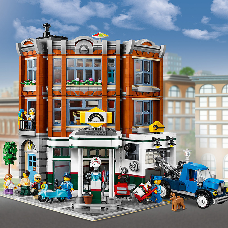 Brick Lepin 15042 Creator Expert Modular Buildings Corner Garage