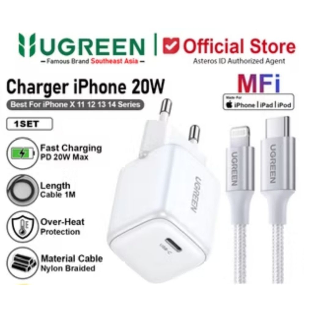UGREEN Charger iPhone MFi PD Type-C
