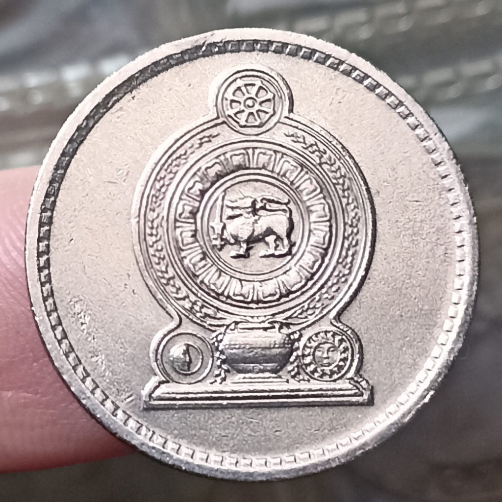 Koin Kuno Sri Lanka 50 Cents Tahun 1991