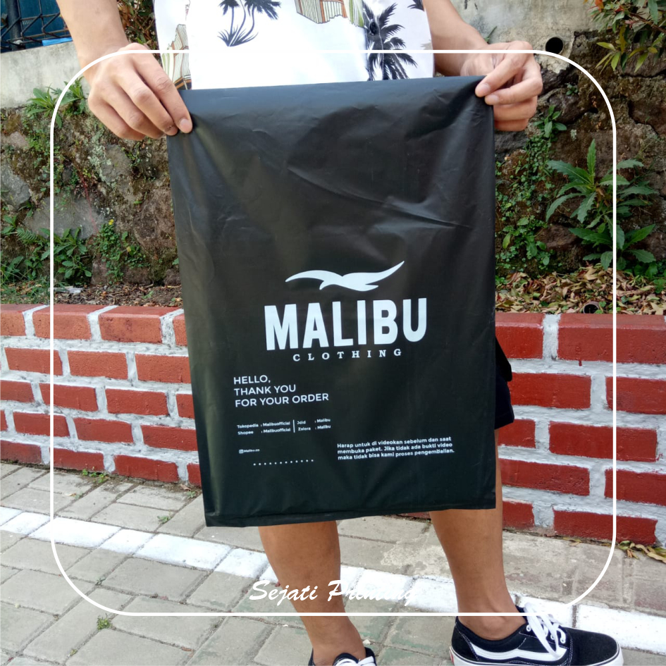 

(Isi 100 pcs) Plastik Sablon HD Packing 30x40cm, FREE DESAIN - SEJATIPRINTING