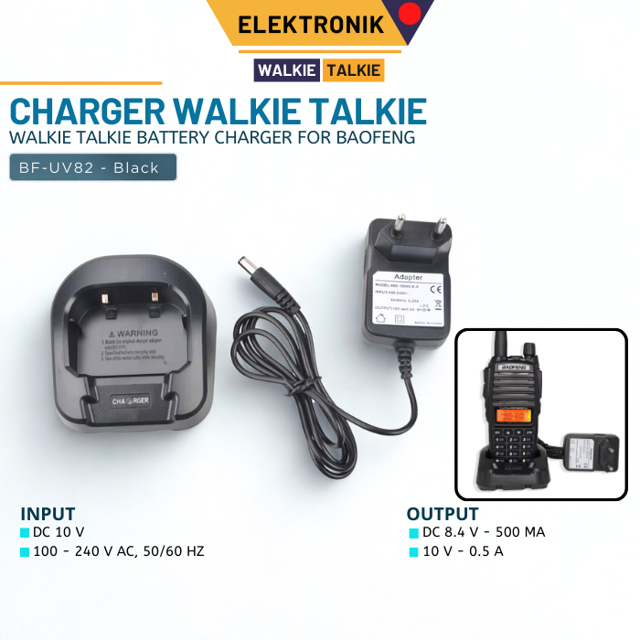 Pengisi Daya Baterai Baofeng UV-82 LED CH-8 untuk Walkie Talkie BL-8 Pofung UV82 UV-82HX UV-82HP UV-