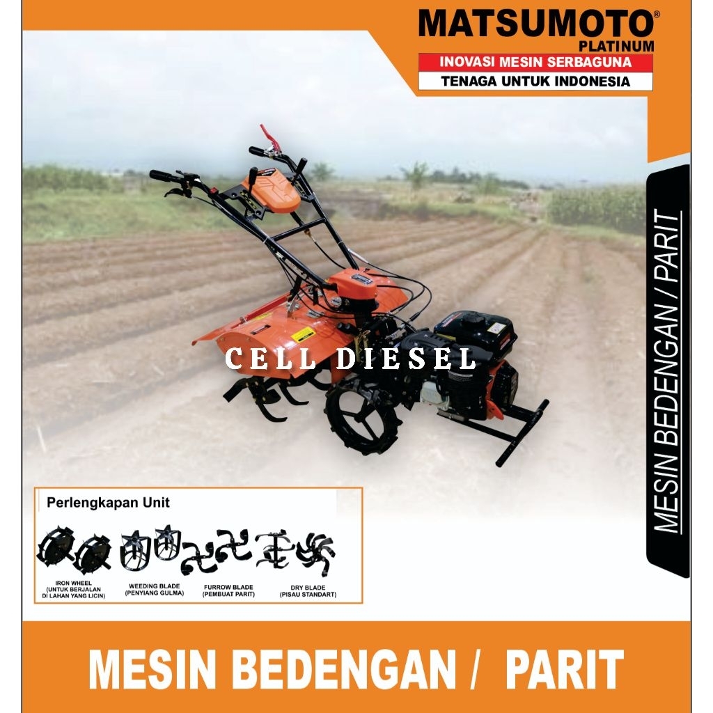 Traktor Bedengan & Parit MATSUMOTO MTM 900 RD / 8HP