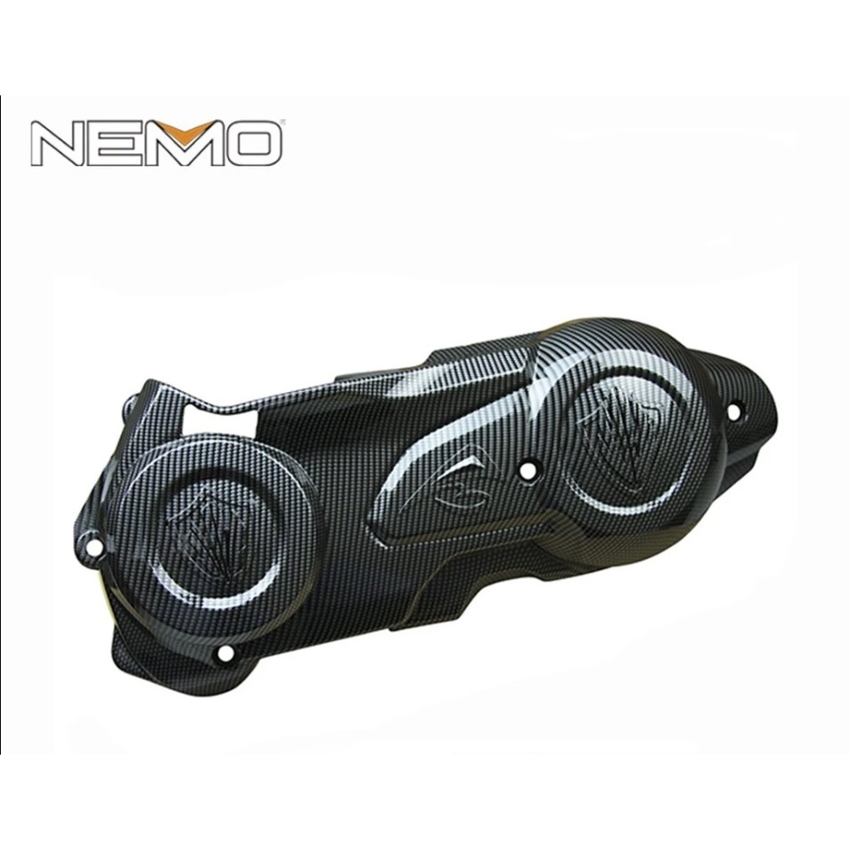 Cover Tutup Cvt Aerox 155 Black Carbon Karbon Nemo Cover CVT Aerox 155 Karbon Carbon