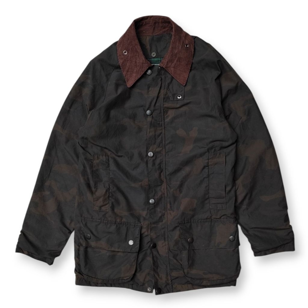 Lisbon Market Like Barbour Camo Classic Beaufort Waxed Jacket
