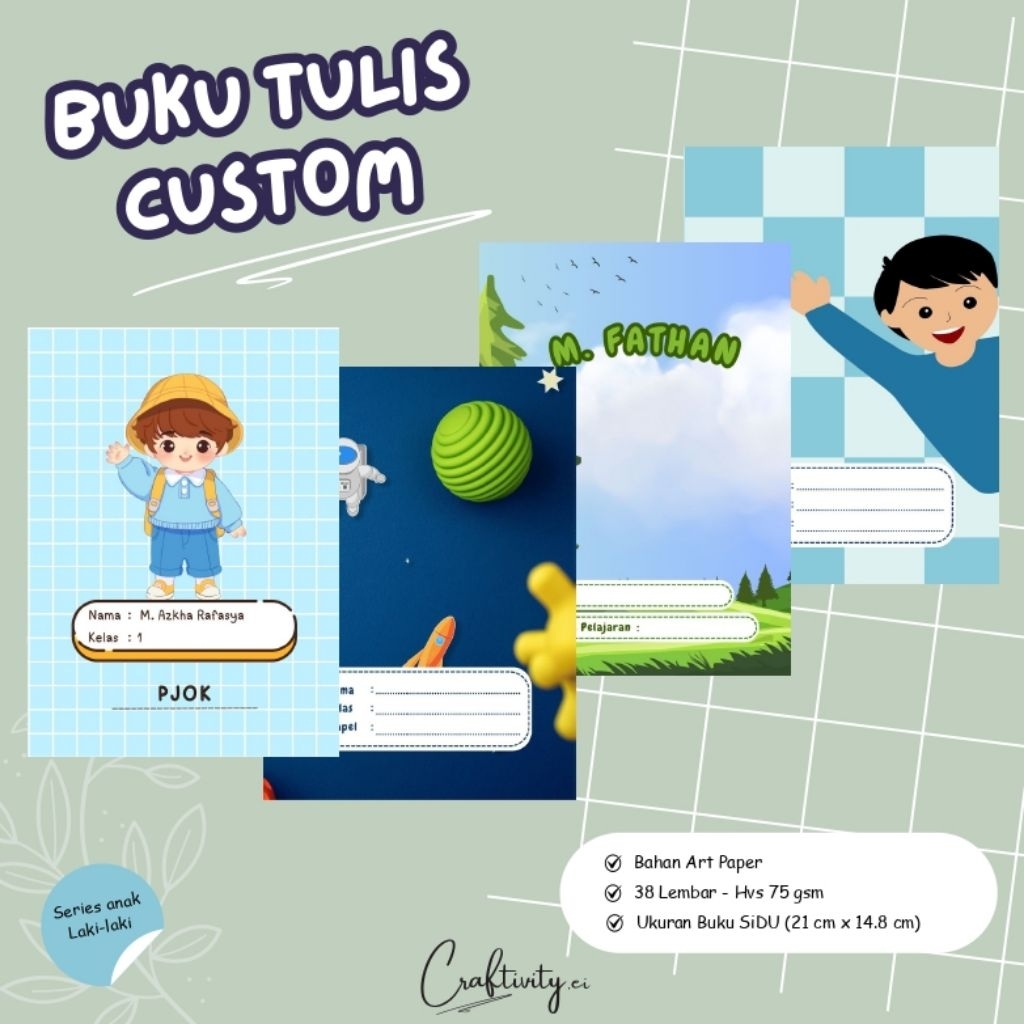 

Buku Tulis Custom (Series Anak Laki-laki)
