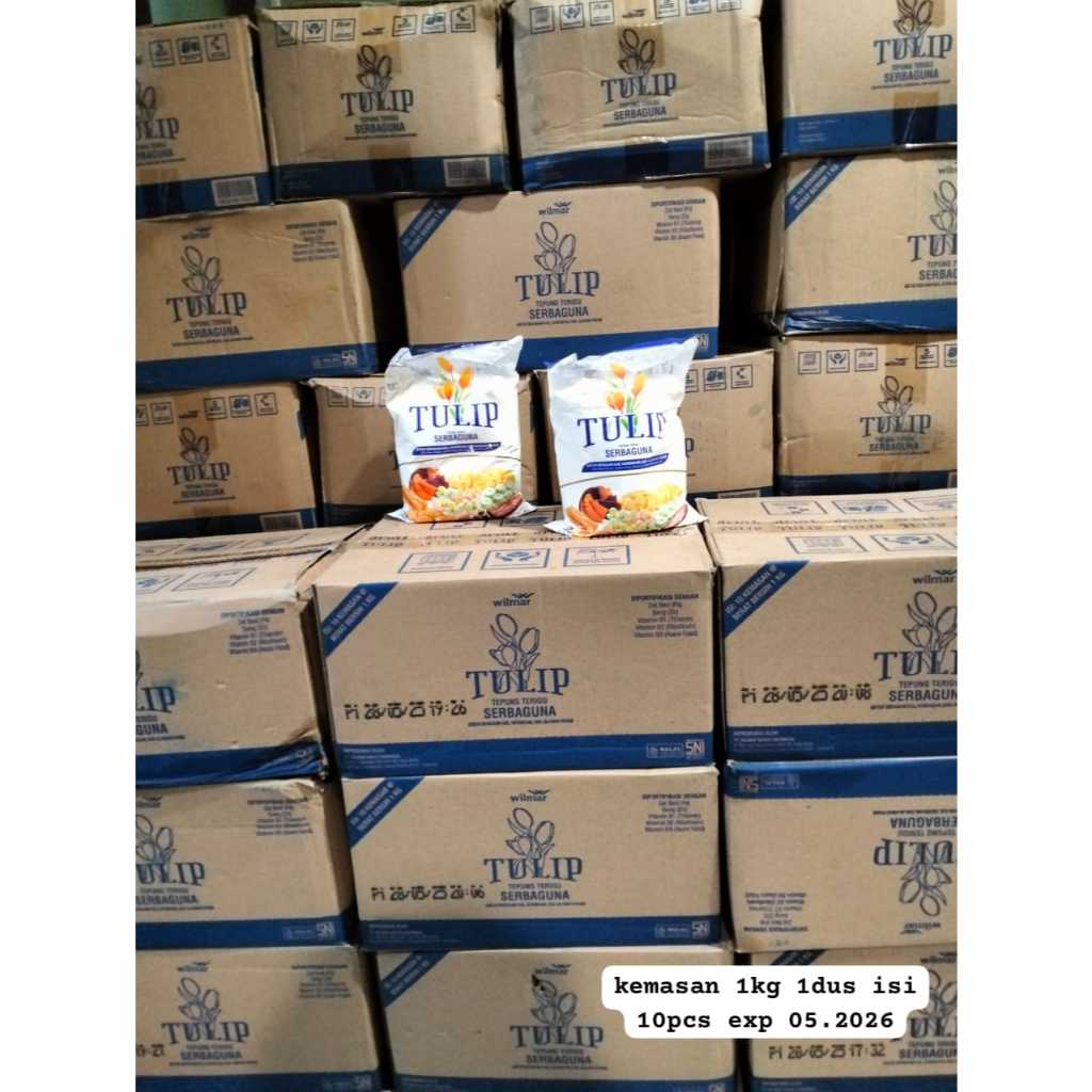 

Tulip Tepung Terigu Serbaguna 1kg ( 1dus isi 10pcs)