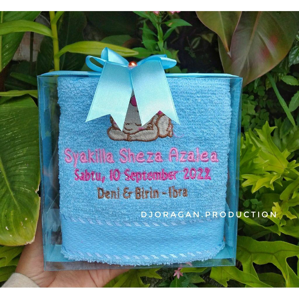 souvenir Handuk | souvenir handuk bordir | handuk bordir | souvenir aqiqah
