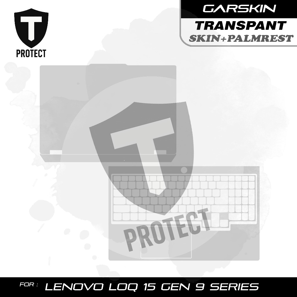 Garskin Sticker Laptop Transparant Lenovo LOQ Gaming-15 15AHP9 15ARP9 15IAX9 15IAX9I 15IRX9