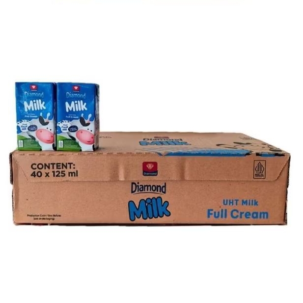 

Diamond Susu UHT Full Cream Kotak 40 x 125 ml -Karton