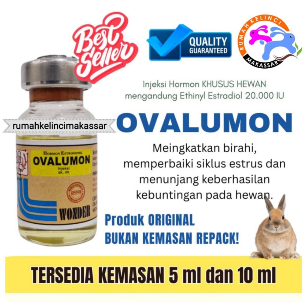 OVALUMON Obat Birahi Kelinci Kucing Anjing Hormon Estrogenik