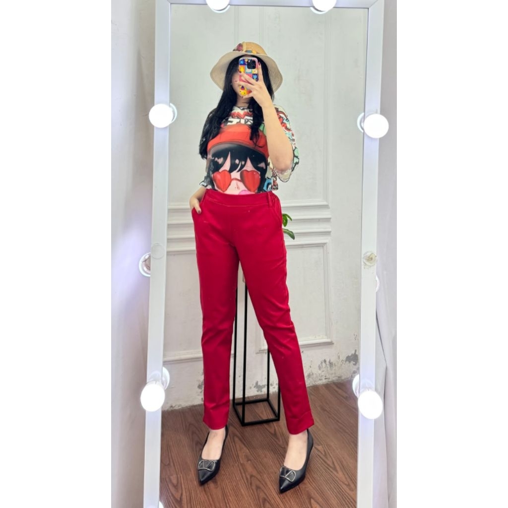 celana panjang wanita double streech Fauzira Original