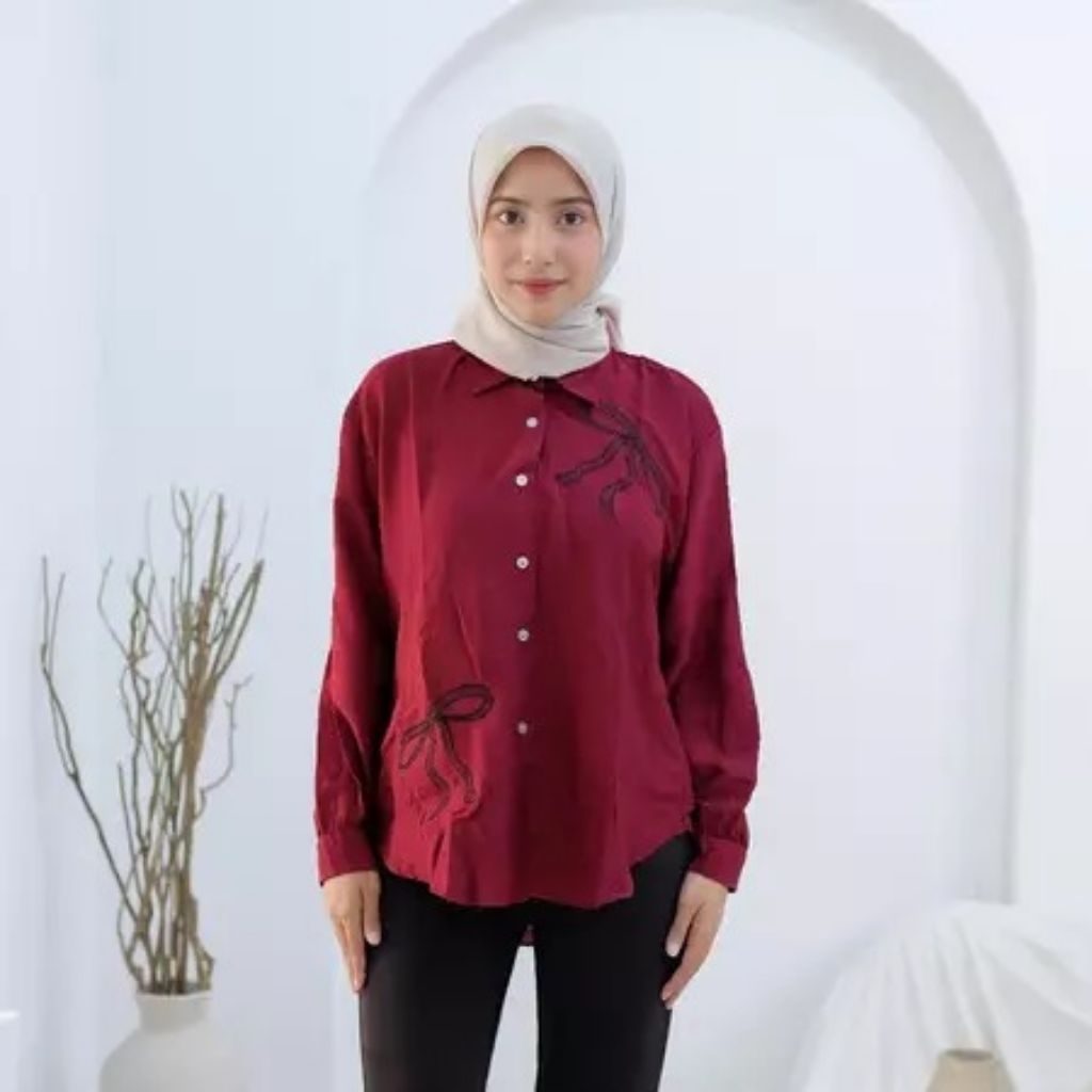 TERLARIS Kemeja Kinaya Jumbo Payet Pita Besar KEKINIAN