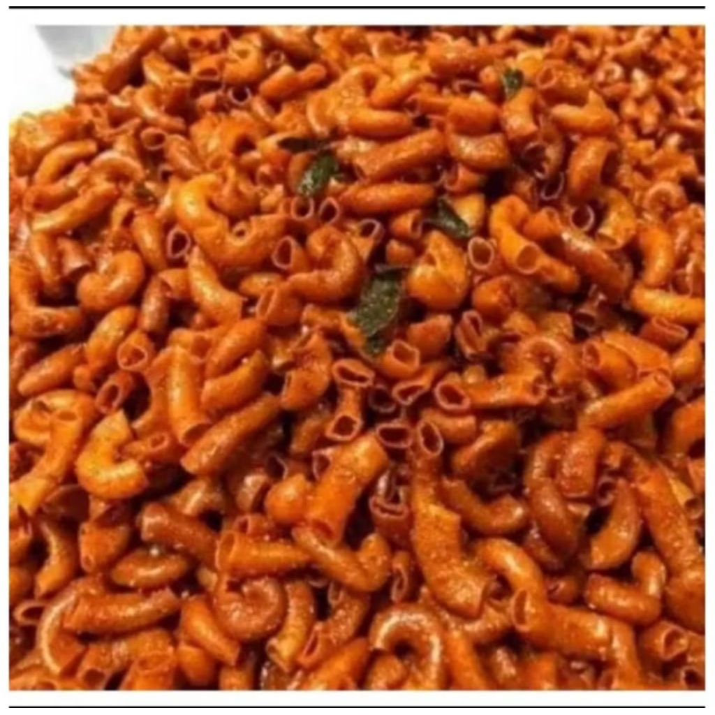 

MAKARONI KRIUK VIRAL EXTRA PEDAS DAUN JERUK ISI 250GRAM
