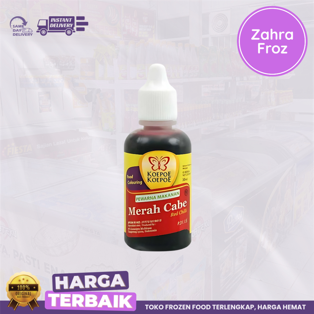 

KOEPOE KOEPOE PEWARNA MERAH CABE 30 ML || PEWARNA MAKANAN