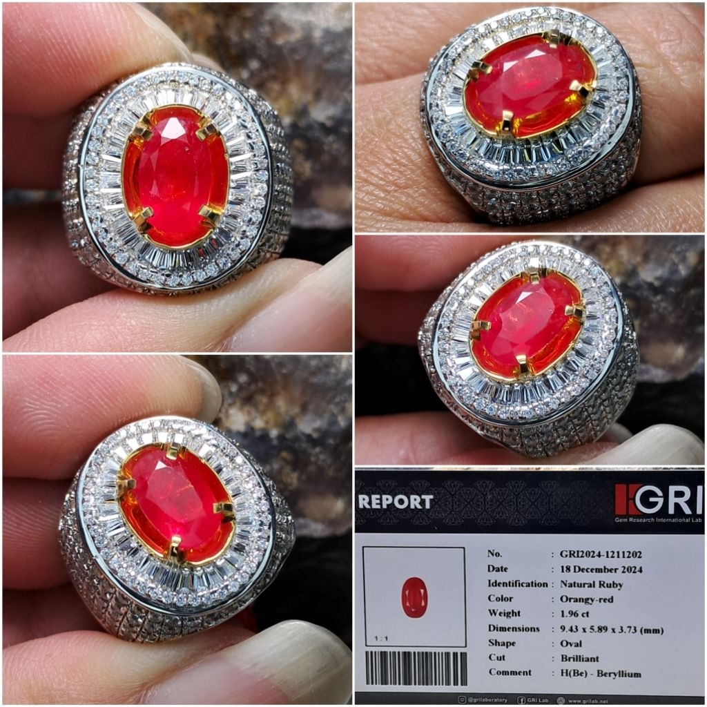 Natural Ruby Songea Hbe 1.96cts memo GRI