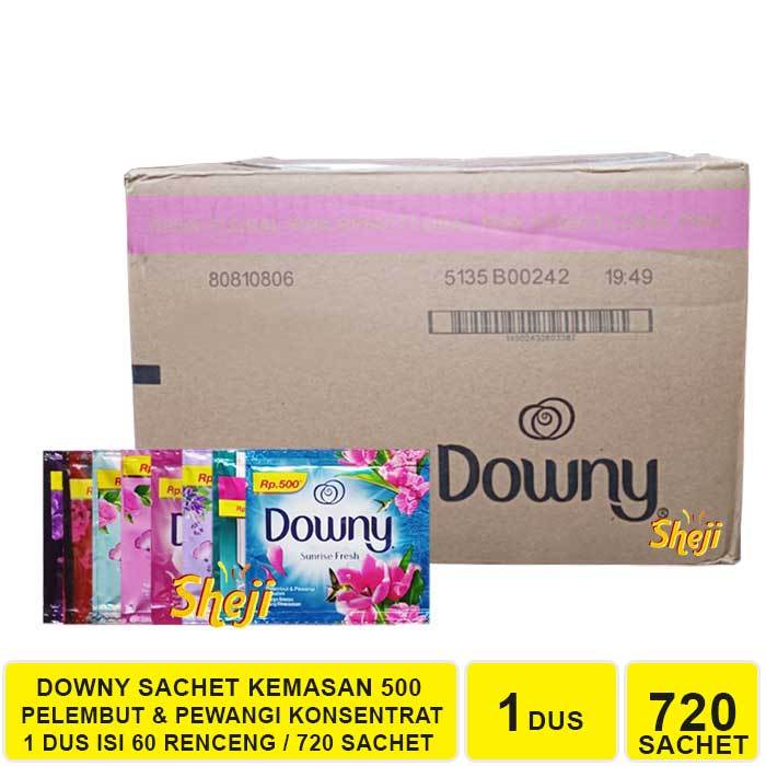 1 DUS ISI 60 SACHET PEWANGI CAIR DOWNY KEMASAN 500 (GOPEK)