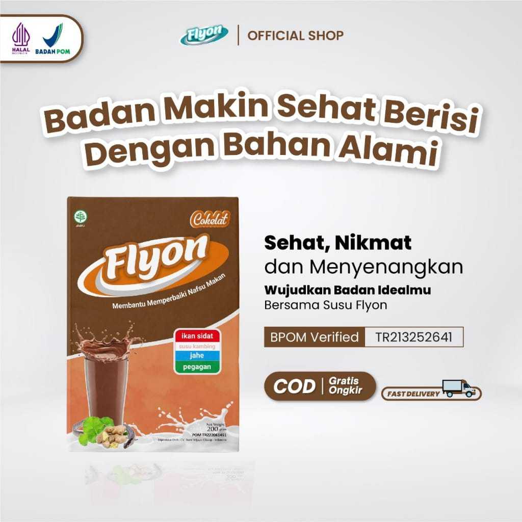 

PROMO!! Promo 1 Box Susu Flyon COKLAT Susu Penggemuk Badan Dan Penambah Nafsu Makan Original Vitamin