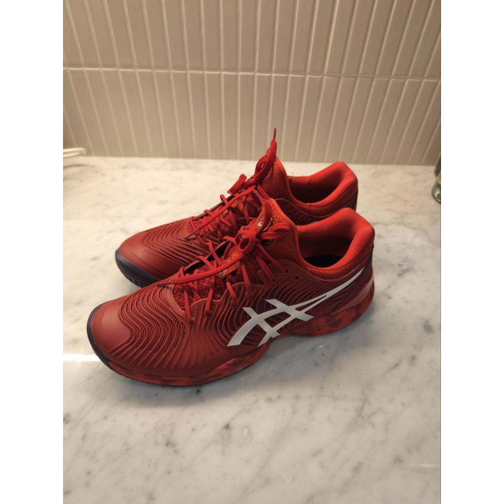 Asics Court FF 2 Novak Djokovic Men's Shoes - Cranberry/White Preloved