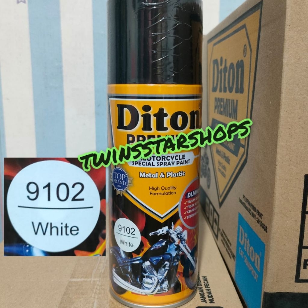 Pilok Pylox Cat Diton Premium Putih White 9102 Glossy Mengkilap 400cc Spray Paint