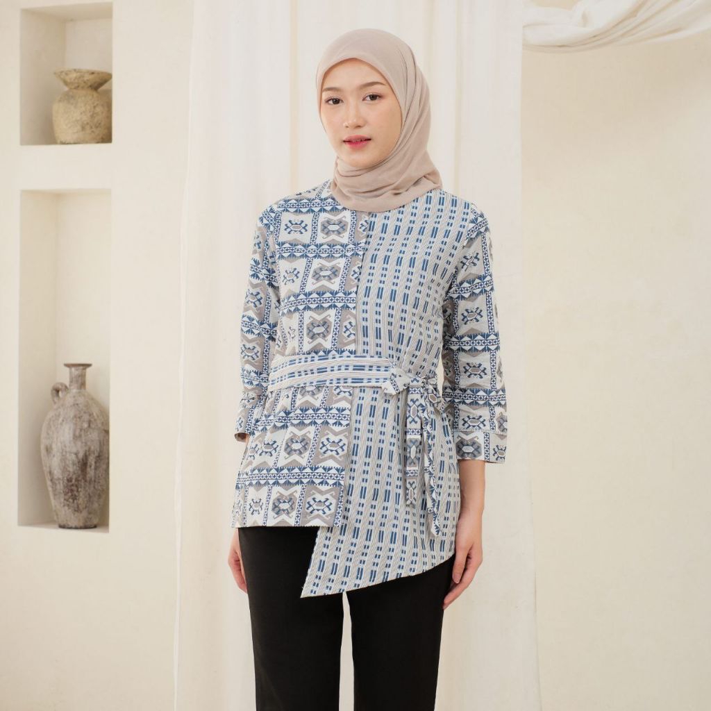 tunik blouse atasan wanita motif anjani katun batik