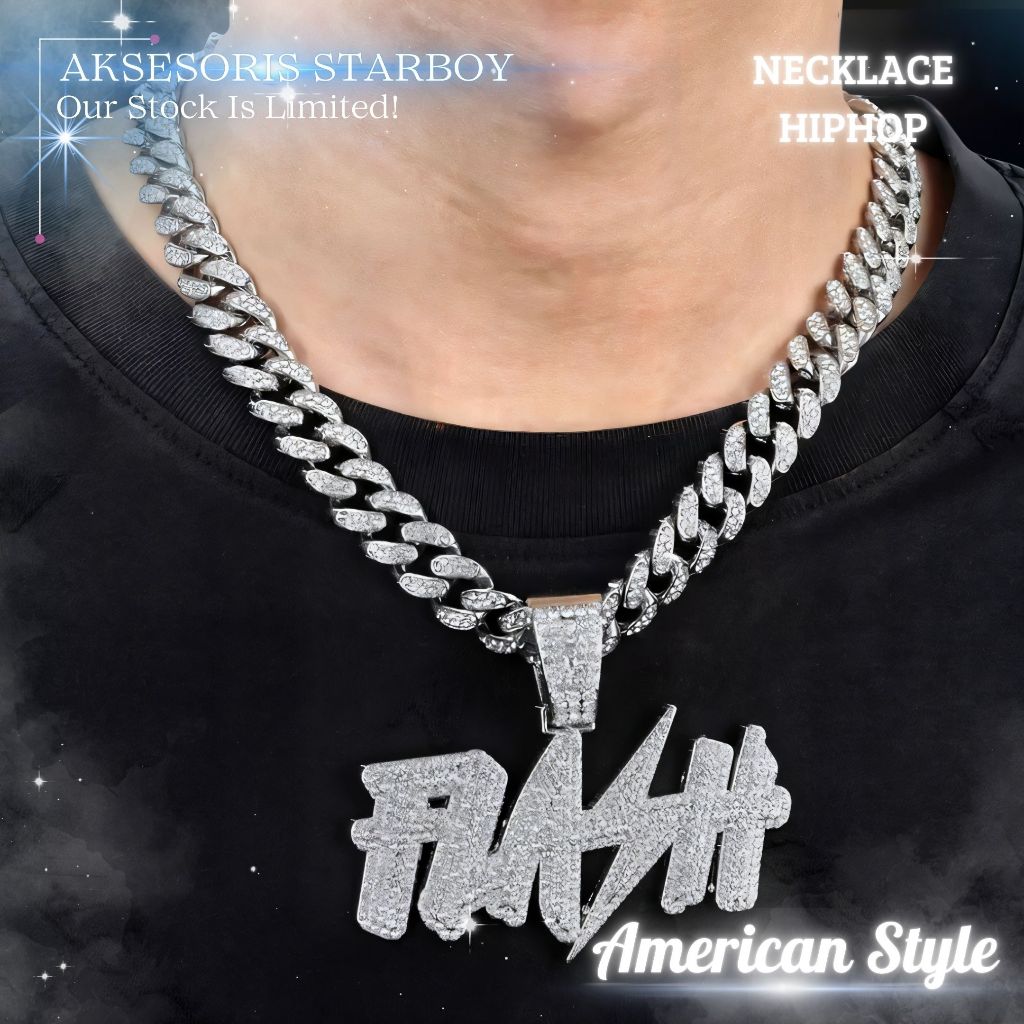Kalung Pria FLASH Berlian Hip Hop Tebal – Necklace American Style Cowok Keren | Aksesoris Starboy