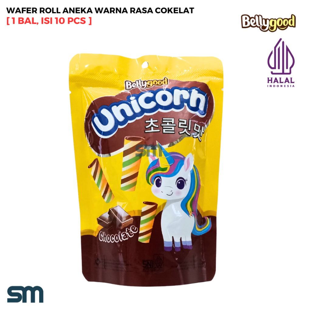 

BELLYGOOD UNICORN POUCH Wafer Roll Aneka Warna