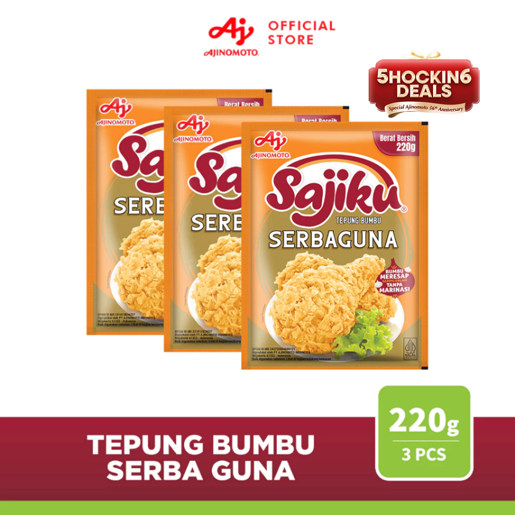 

Sajiku® Tepung Bumbu Serba Guna Sachet 220g (3 pcs)