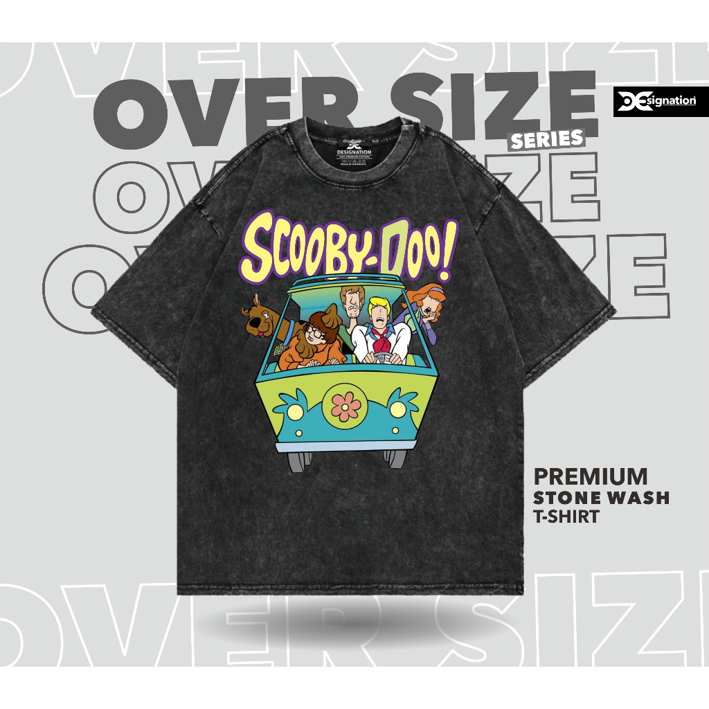 Designation - Kaos SCOOBY DOO Stone Wash Oversize 24s / Tshirt Baju CARTOON ANIME SCOOBY DOO Washing
