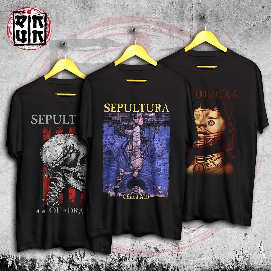 Tshirt Kaos Baju Distro Musik Band Sepultura
