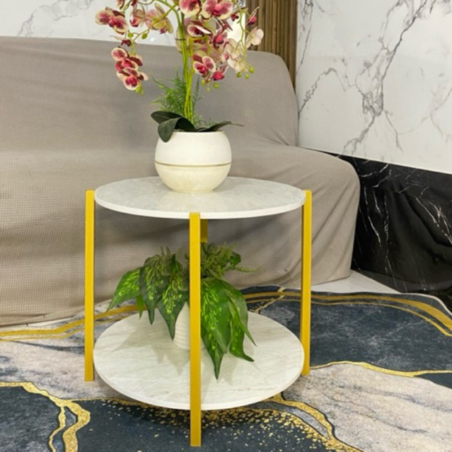 Meja Tamu Minimalis/Meja Tamu Bulat Susun-2 Minimalis/Meja ruang tamu