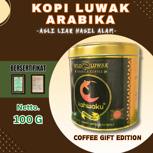 

Kopi Luwak Liar Premium 100gr Arabika, Asli – Eksklusif, Otentik & Edisi Terbatas dalam Kaleng Mewah