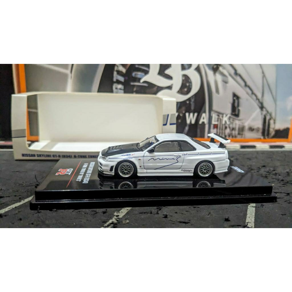 Diecast Inno64 Nissan Skyline GTR R34 R tuned by mines Black
