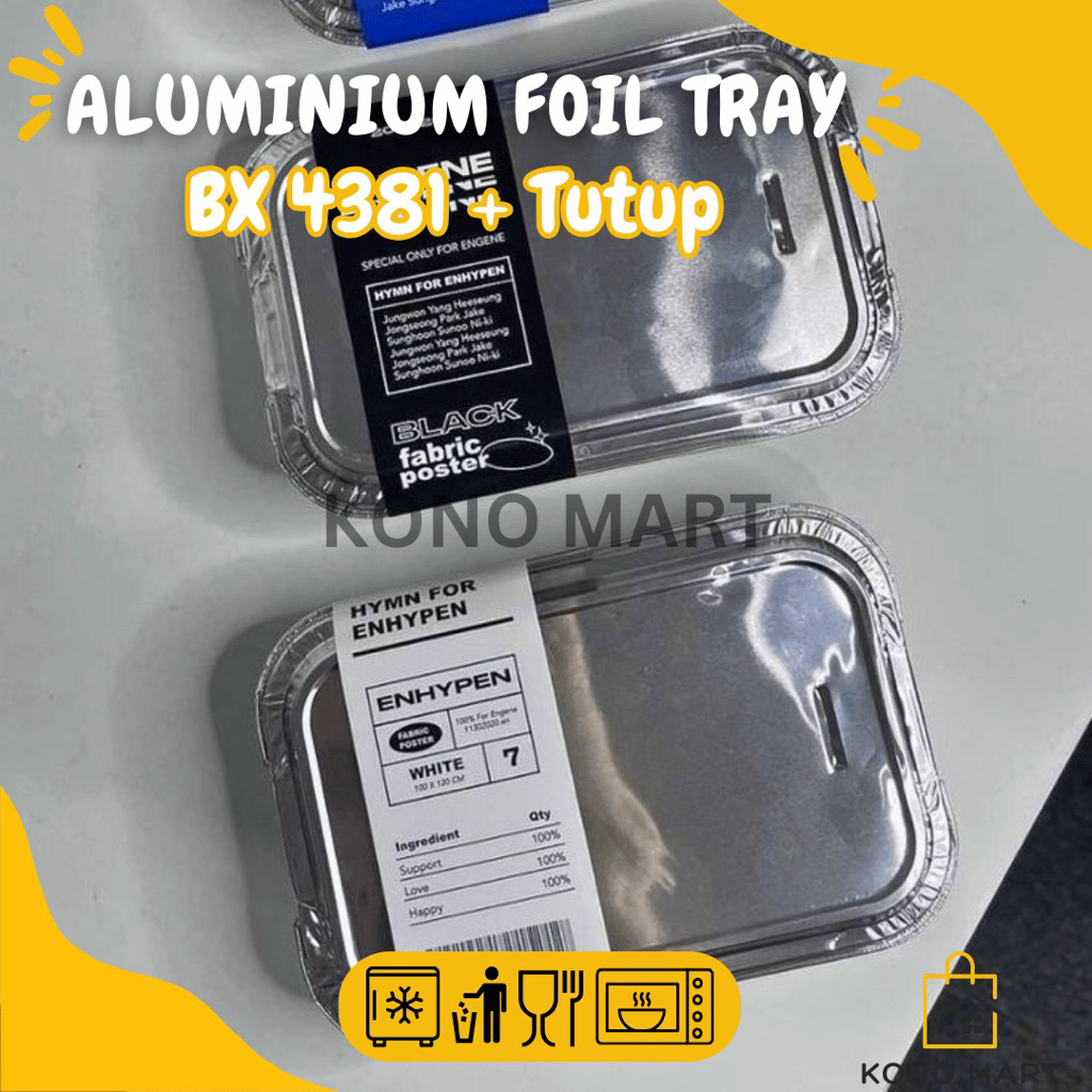 Alumunium Foil Tray BX 4381 & Tutup / Alufoil Tray Makanan BX 4381 & Lid Tutup / Tray Alumunium Bx 4