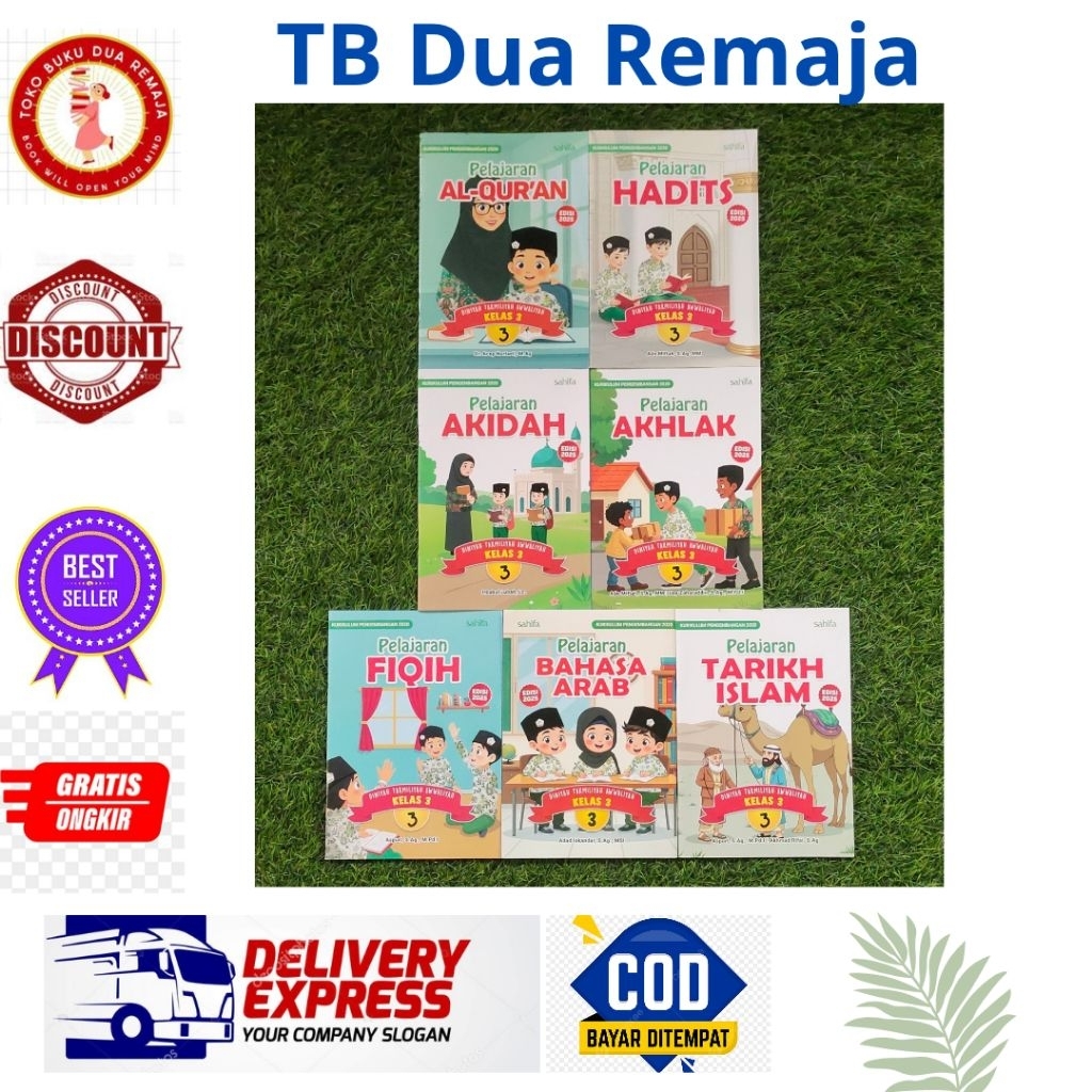 Buku MDTA Satu PAKET 7 MAPEL Untuk  Kelas 3 Kurikulum 2020 EDISI 2025 Penerbit SAHIFA