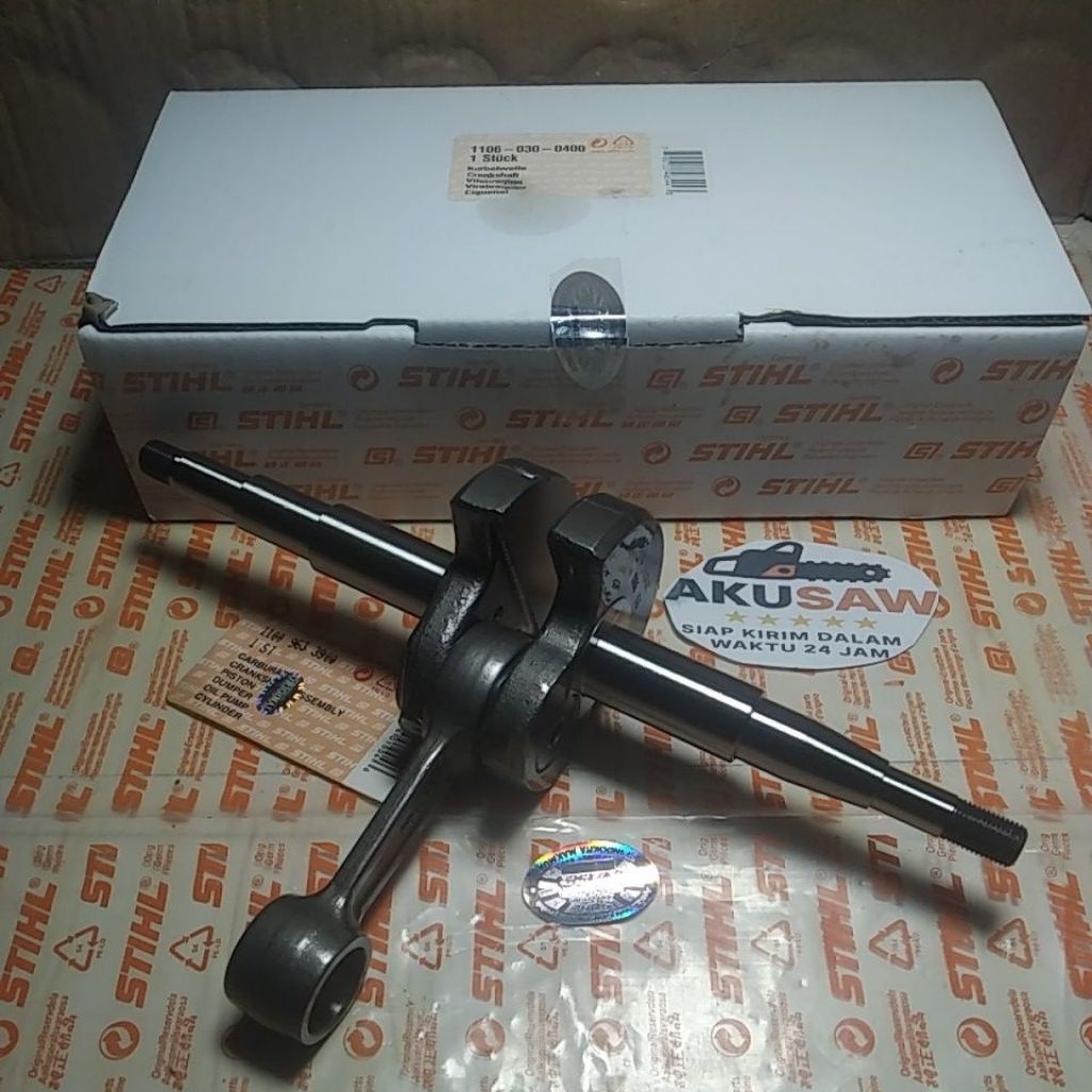 Crankshaft MS070 Original Senso Stihl | Kruk As Chainsaw 070 Stihl Siap Pasang
