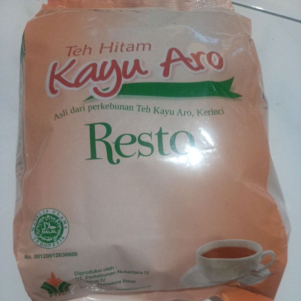 

Teh Kayu Aro resto kemasan 500 gram