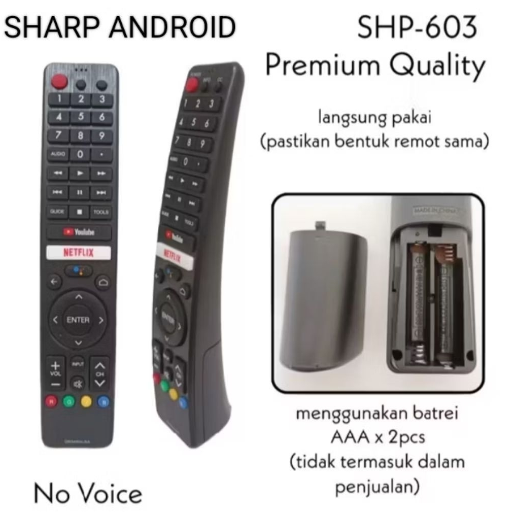 BATAM - SHARP remote remot LCD LED android smart tv