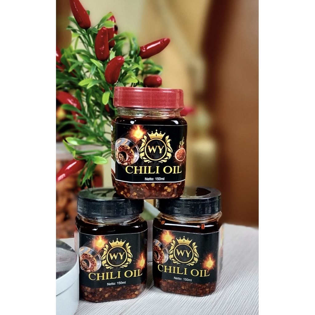 

Paket Bundling Chili oil halal 150 ml, Isi 3 Botol, 2 rasa original, 1 rasa ebi/udang kering/sambal/produksi wy