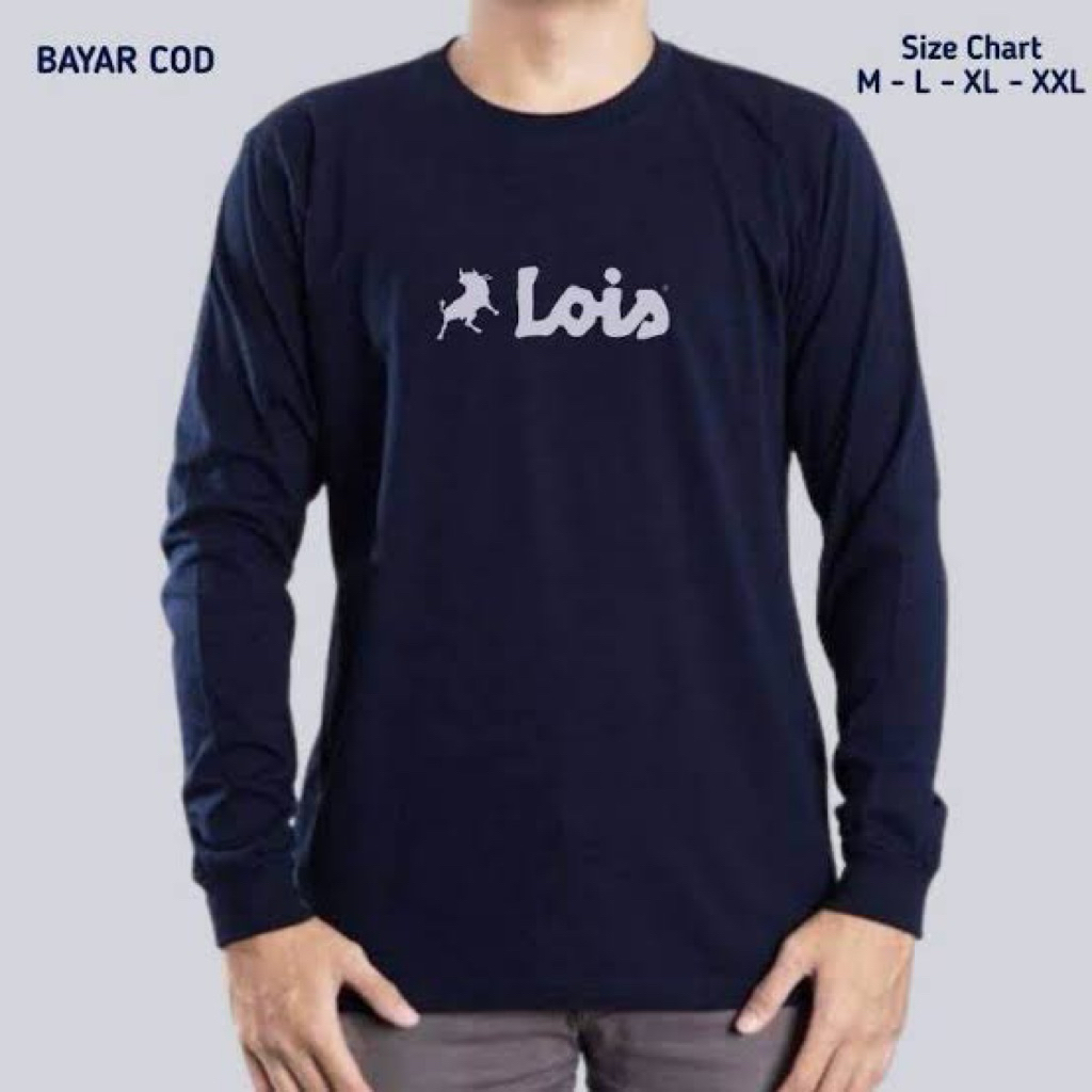 KAOS-TSHIRT PRIA WANITA MODEL LOIS KATUN 24s LENGAN PANJANG