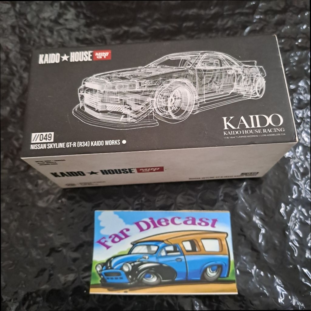 Mini GT Kaido House Nissan Skyline GT-R34 White/Putih