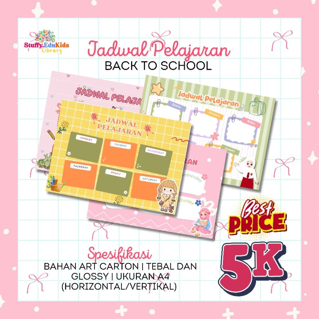 

Jadwal Pelajaran Sekolah Murah Meriah