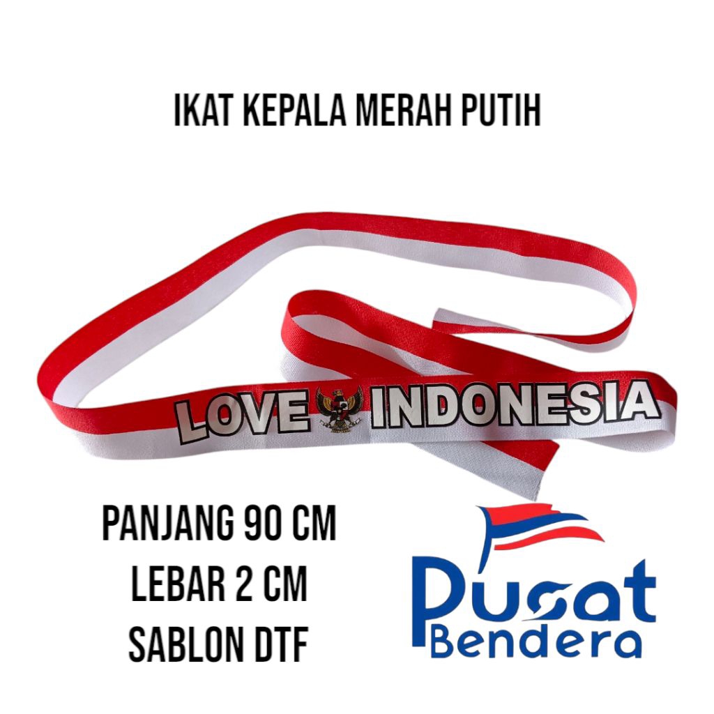 Ikat kepala | Totopong | Udeng Pita Merah Putih