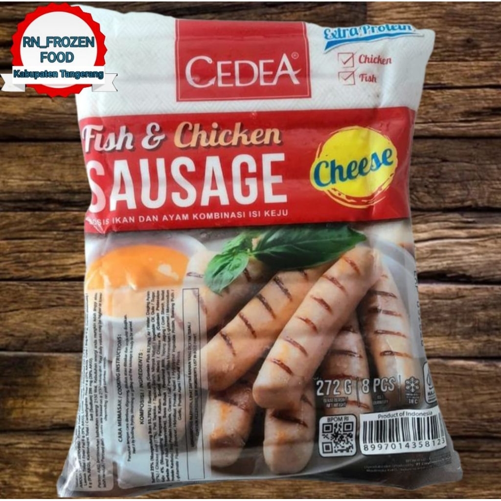 

CEDEA FISH & CHICKEN SAUSAGE CHEESE ISI 8's KEMASAN 272gr