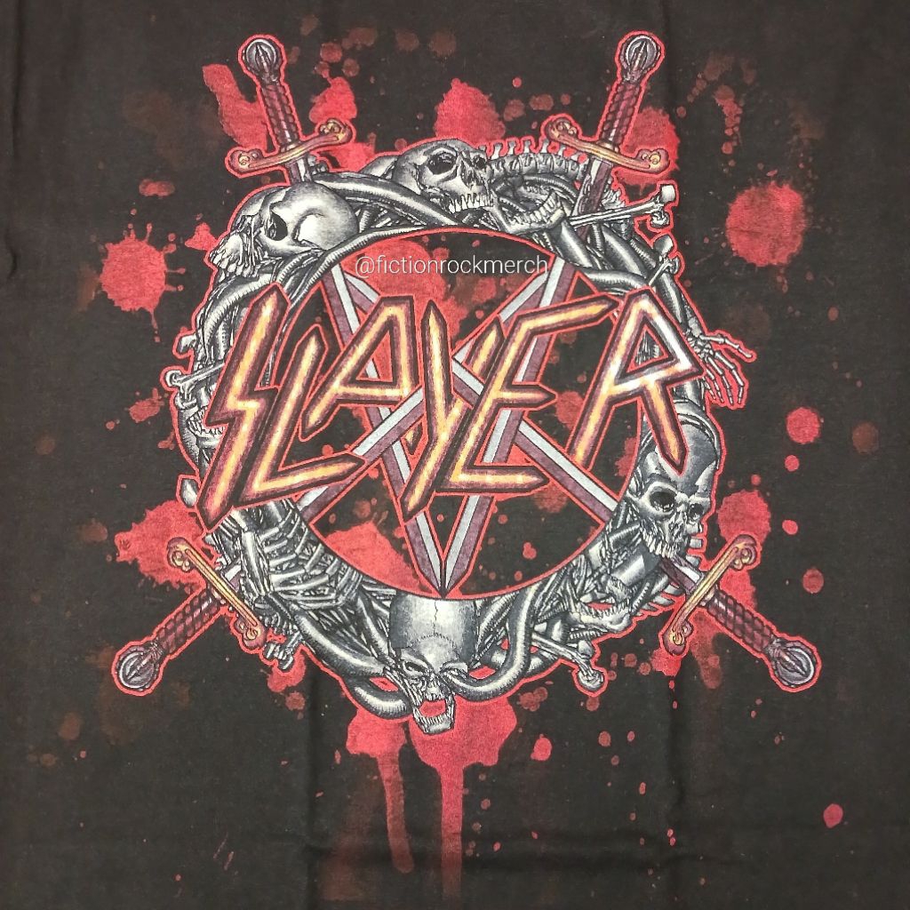 Kaos Band SLAYER import original Size MEDIUM - Bone Shield NOS 2007 HANES