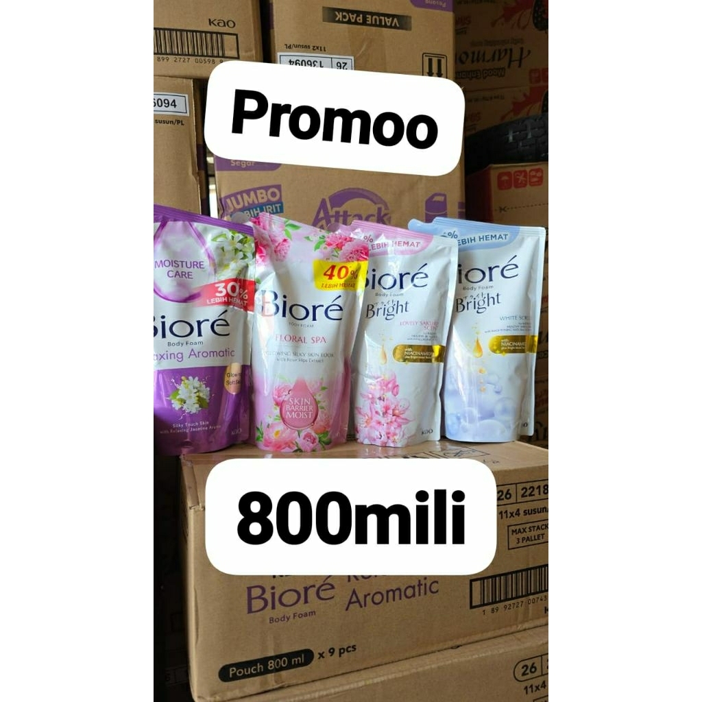 biore sabun mandi cair jumbo 800ml promo