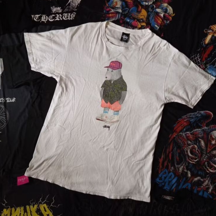 Kaos Stussy Rats Rip Off Polo Bear Vintage Second