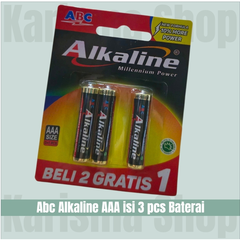 ABC ALKALINE AAA ISI 3(TIGA)PCS ORIGINAL PRODUCT