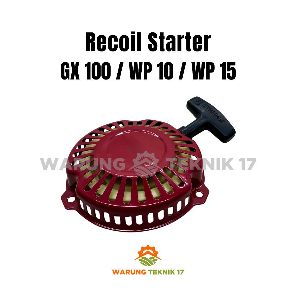 Recoil Starter GX100 / WP10 / WP15 Mesin Genset Pompa Air 4 Tak 1 Inch 1,5 Inch Tarikan Kap Engkol