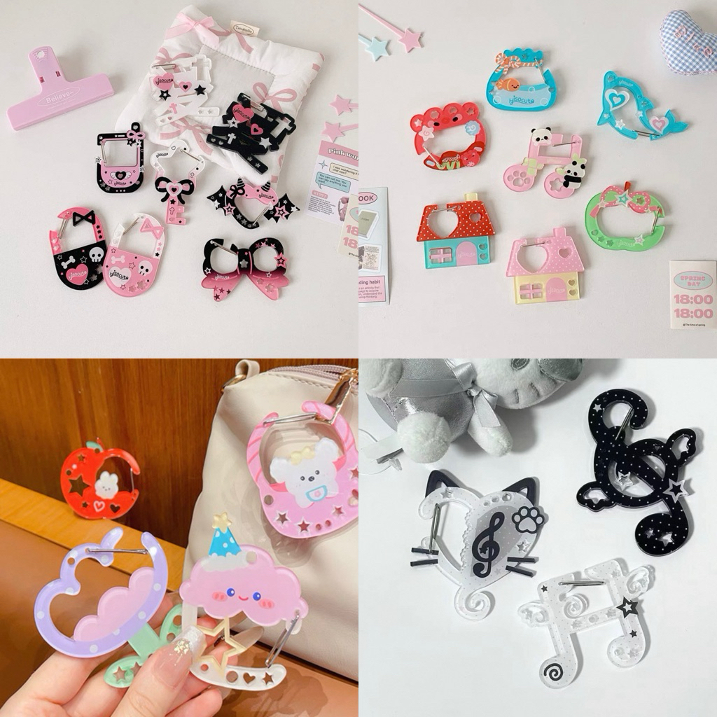 [READY STOCK] CUTE CARABINER LUCU BAHAN AKRILIK