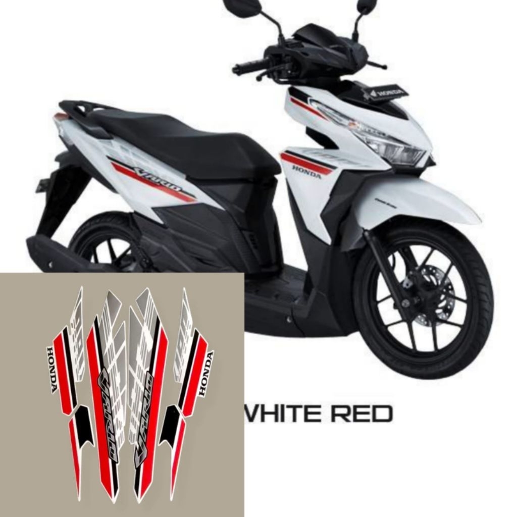 Stiker Striping Lis Body Motor Vario 125 2017 Putih